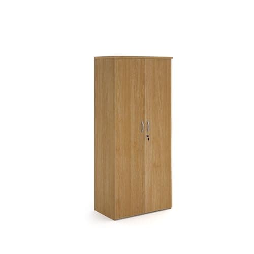 Image of Mr Office Universal double door cupboard 1790mm high with 4 shelves, Oak