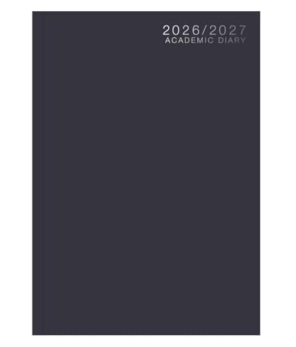 Image of Academic Diary 2026-2027 A4 Week to View – Mid Year Hardback Casebound Organiser – University College & School Planner – Runs July 2026 to August 2027 (Navy Academic Diary)