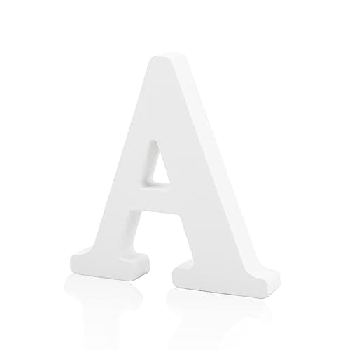 Image of GLADFRESIT 1 Pcs Decorative Wood Letters for Crafts, Standing Alphabet Letters for Children Baby Name Wedding Birthday Party Home Wall Decoration 4"