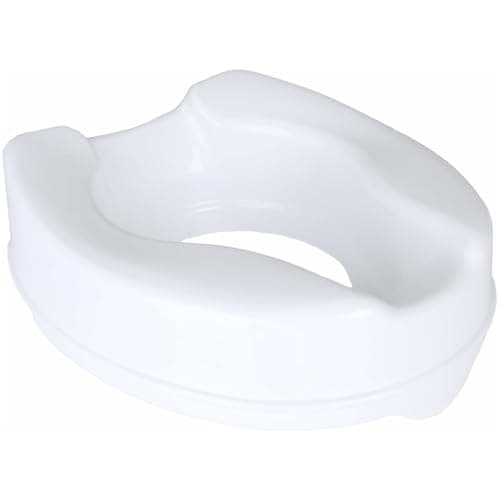 Image of Homecraft Raised Toilet Seat 4 Inch (10 cm) – Toilet Riser for Elderly, Disabled and Post Surgery Recovery – Lightweight, Hygienic Bathroom Aid – Fits Standard Toilets – 190 kg Capacity, White