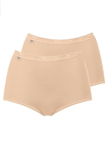 Image of Sloggi Women's Basic+ Maxi 2 Pack Brief, Skin, 24 UK