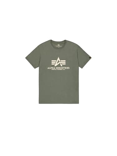 Image of Alpha Industries Basic T-Shirt for Men Vintage Green