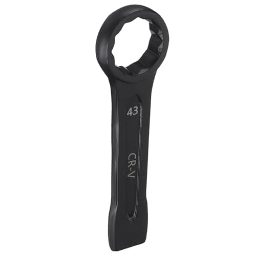 Image of sourcing map Slogging Box End Striking Ring Wrench 43mm Metric CR-V Steel 12-Point Flat Strike Wrench Baking Paint Single Head Spanner Hand Tool for Mechanical Automotive Repair
