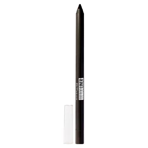 Image of Maybelline Gell Pencil Liner, Tattoo Eye Liner Quick Drying Eyeliner, Waterproof & Smudge-Proof – Semi-Permanent Tattoo, Long-Lasting Sharpenable with Built-in Sharpener, Shade: Deep Onyx