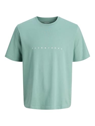 Image of JACK & JONES Mens Boy T-Shirt Logo Junior Jjestar Jj Tee Ss Noos Jnr, Mineral Blue, 140 UK