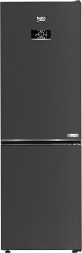 Image of Beko HarvestFresh CNG6686VPZ 60/40 Frost Free Fridge Freezer - Black Steel - C Rated