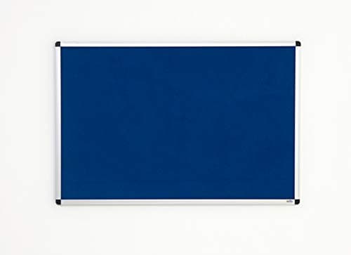 Image of Classic Blue Felt Noticeboard for Office, Home and Schools - 1800mm x 1200mm