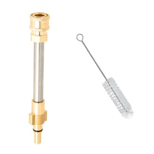Image of DEFIYEAR Pressure Washer Adapter for Bosch AQT - 1/4'' Quick Connect Fitting, Compatible for Titan Pressure Washer Stainless Steel, Snow Foam Lance Adaptor (with Brush)