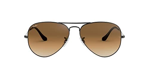 Image of Ray-Ban Men's Aviator Sunglasses, Silver, 55 mm UK
