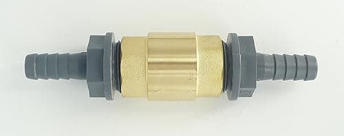 Image of in LINE Brass Spring Check Non Return Valve with Barbed Hose Tail Fittings (1/2")