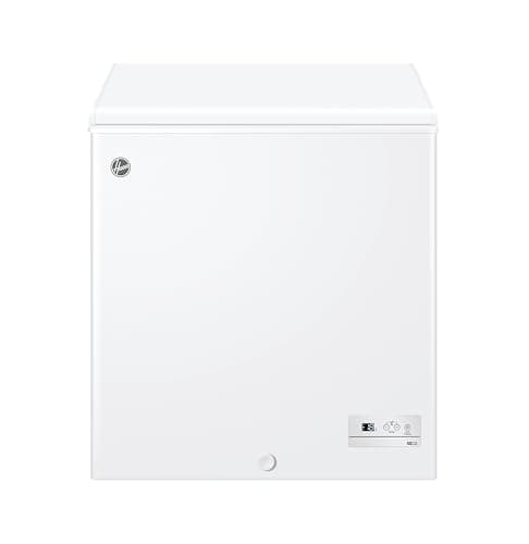 Image of Hoover Freestanding Chest Freezer, 137L Capacity, E Class, Super Freezing Function, Suitable for Outbuildings and Garages, Integrated Handle, White, 69.5x55.5x84.5 cm - HHCH 142 ELK