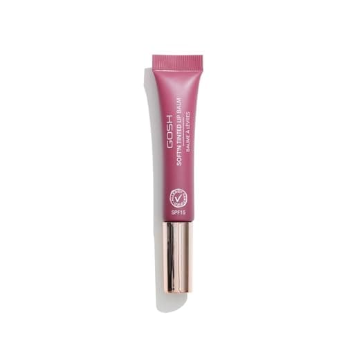 Image of GOSH tinted lip balm with SPF 15 I vegan lip care stick with colour in Berry (06) I soft lips without stickiness I perfume free Glossy Booster I moisturising lipbalm