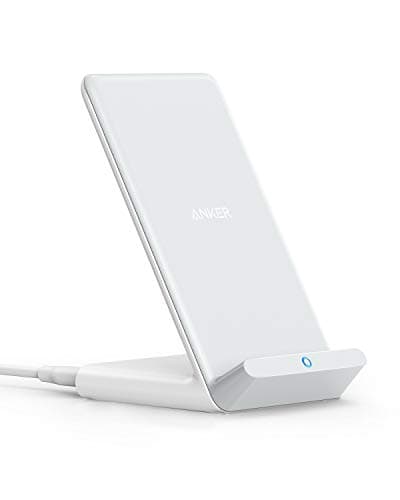 Image of Anker Wireless Charger, PowerWave Stand, Qi-Certified for iPhone 17/16/15/14/13/12 Series, SE, 11, 11 Pro, 11 Pro Max, XR, Xs Max, 10W Fast-Charging Galaxy S20 S10 S9 S8, Note 10 (No AC Adapter)