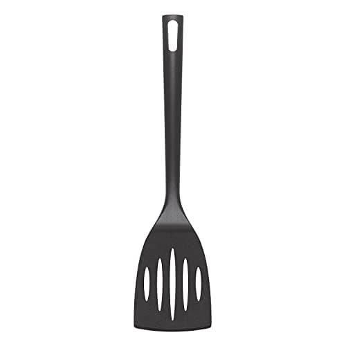 Image of Chef Aid Nylon Flexible Slotted Turner, BPA Free Kitchen Spatula for use with Non-Stick Cookware, Part of a selection of Kitchen Utensils, Black