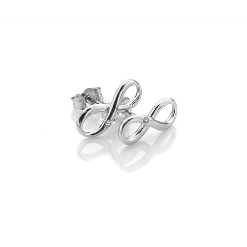 Image of Hot Diamonds Infinity Sterling Silver 1pt Diamond Earrings, 14-mm