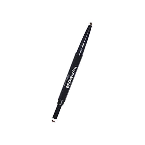Image of Maybelline Brow Satin Eyebrow Filling, Natural Looking Eyebrow Pencil Pen + Filling Powder Duo Black Brown, Fuller Looking Brows, Two in One Eyebrow Pencil