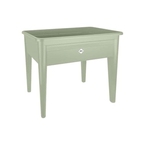 Image of elho Green Basics Grow Table Xxl 75 - Planter for Outdoor & Grow your Own - Ø 75.5 x H 65.1 cm - Green/Stone Green