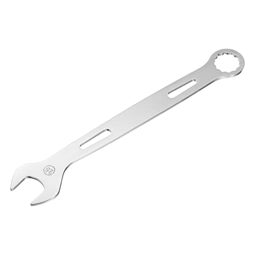 Image of sourcing map Combination Wrench 25mm Metric Super Thin 12-Point Box and Open End Chrome Vanadium Steel Double Ended Spanner Tool for Automotive Furniture Machinery DIY Repair, Silver