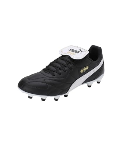 Image of Puma Unisex Adults King Top Fg/Ag Soccer Shoes, Puma Black-Puma White-Puma Gold, 6 UK