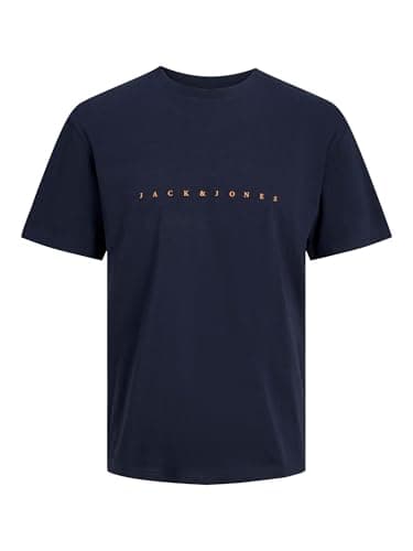 Image of JACK & JONES Mens JJ T-Shirt Short Sleeve Dark Navy XXL