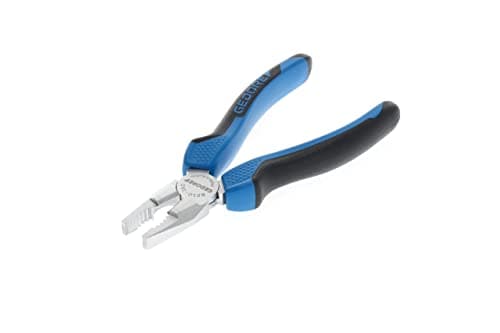 Image of GEDORE Combination pliers for cutting/holding/twisting, Long cutting edges, Dual-material grips, German pattern, Length 160 mm, 8210-160 JC