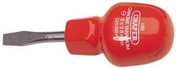 Image of Draper 19497 6mm x 38mm Plain Slot Flared Tip Cabinet Pattern Chubby Screwdriver