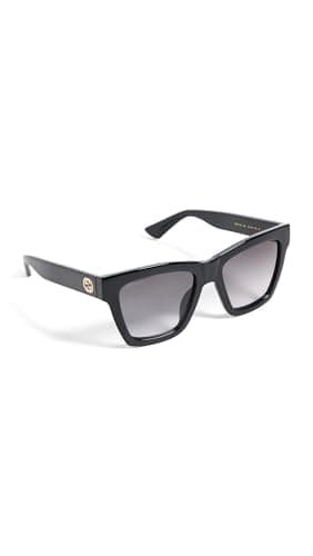 Image of Gucci Women's GG1714S Sunglasses, Black-Black-Grey, 54
