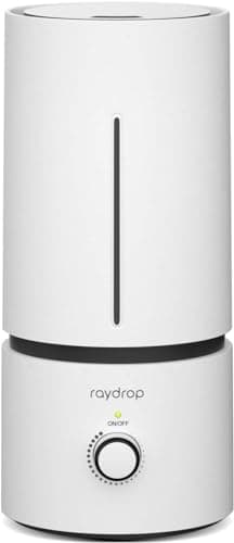 Image of raydrop Humidifiers for Bedroom, Cool Mist Humidifiers for Babies, 1.70L Quiet Ultrasonic Humidifier, Space-Saving, Filterless, Auto Shut Off - (White, UK 220V)