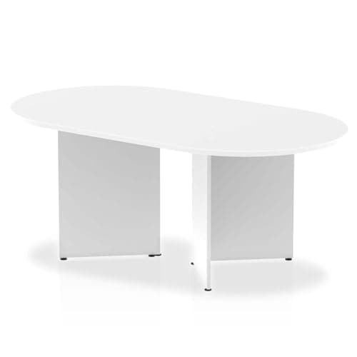 Image of OPO Impulse Freestanding 1800/2400mm Rectangular Boardroom Table Distinctive Arrowhead Legs | Sturdy Build Weather & Heat Resistant Melamine Finish Table White 1800