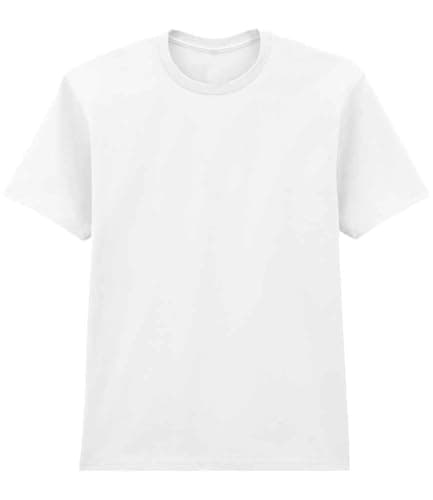 Image of COOZO Men's Regular Fit Crew Neck Softstyle Midweight T-Shirt - White - 3XL