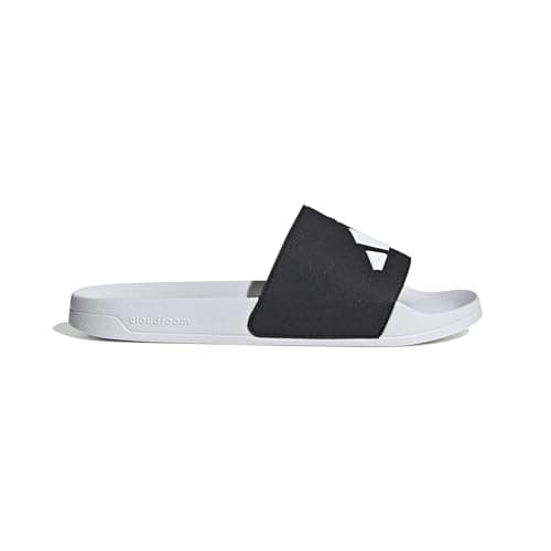 Image of adidas Unisex ADILETTE SHOWER SLIDES, Cloud White/Core Black/Cloud White, 5 UK