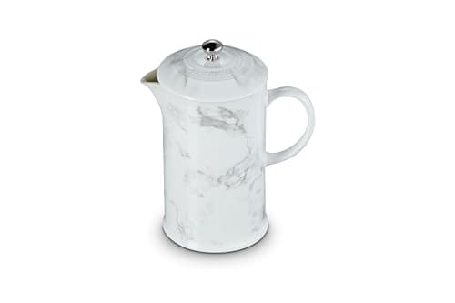 Image of Le Creuset Stoneware 34 oz. French Press, Marble Collection
