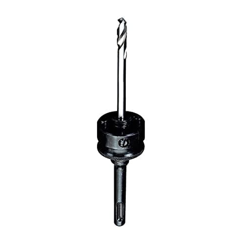 Image of Starrett SDS-Plus Holesaw Arbor - 32-210mm Hex Shank Arbor with Extra Length HSS Pilot Drill - A2-1E