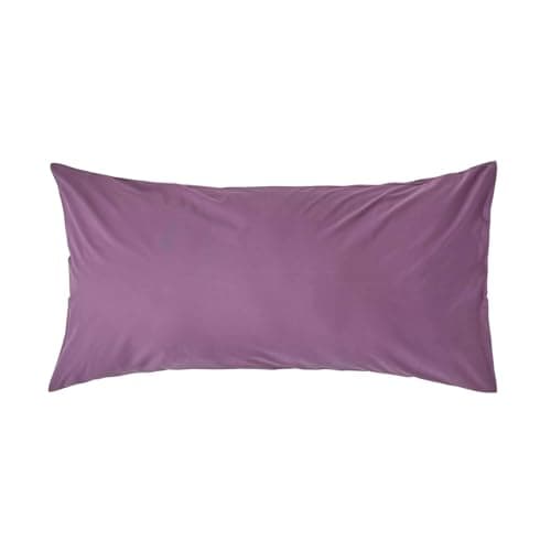 Image of HOMESCAPES Purple Grape Pure Egyptian Cotton King Size Pillowcase 200 TC 400 Thread Count Percale Equivalent Housewife Pillow Case