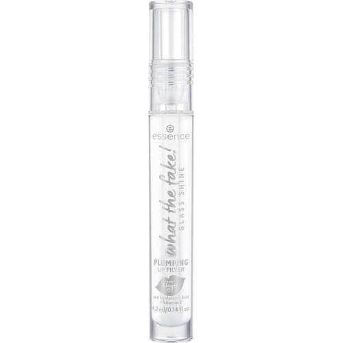Image of Essence Cosmetics what the fake! GLASS SHINE PLUMPING LIP FILLER, moisturizing/hydrating, with vitamins, express result, natural, shiny (4,2ml)
