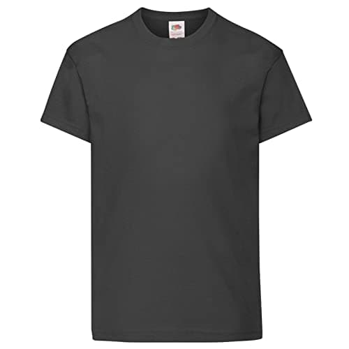 Image of Fruit of the Loom Childrens/Kids Original Short Sleeve T-Shirt (9-11 Years) (Black)