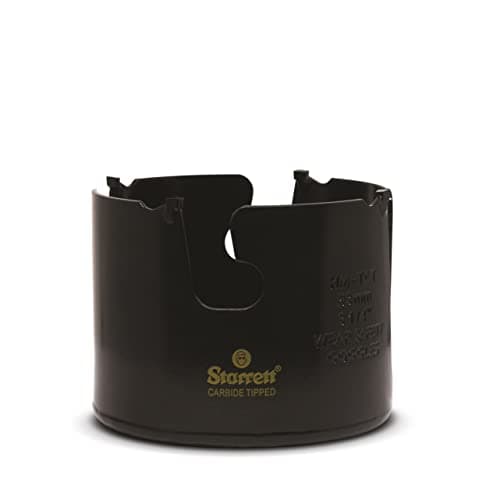 Image of Starrett Tungsten Carbide Tipped Holesaw - MPH0314 Multi Purpose Cut TCT Hole Saw Cutter - For Wood MDF Plastics Ceramic Wall Tiles - 83mm