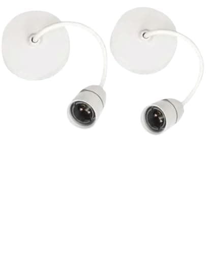 Image of Ceiling Pendant Light Fitting, B22 Bulb Holder, White, 150mm 6 inch (2 Pack)