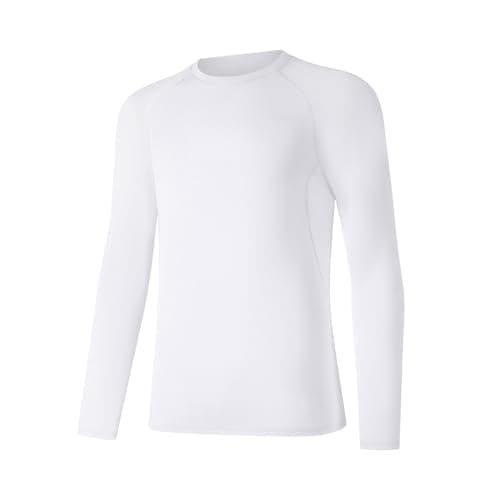 Image of Vankee Boys’ Base Layer Long Sleeve Kids Compression Shirts Breathable Quick Dry Sports Tops Lightweight Soft Undershirt High Stretch Moisture Wicking T Shirts for Outdoors Football basketball Cycling