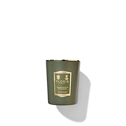 Image of Floris London Grapefruit & Rosemary Scented Candle (175g) | Warming & Inviting Scent | Citrus & Herb Medley | Ideal for Creating a Cosy Atmosphere | Natural & Subtle Fragrance | Hand-Poured Wax