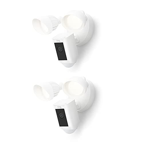 Image of Ring Floodlight Cam Wired Plus | Outdoor Security Camera with 1080p HD Video, LED Floodlights, Siren, Wifi, Hardwired Installation | alternative to CCTV system | Works with Alexa, 2 Cameras