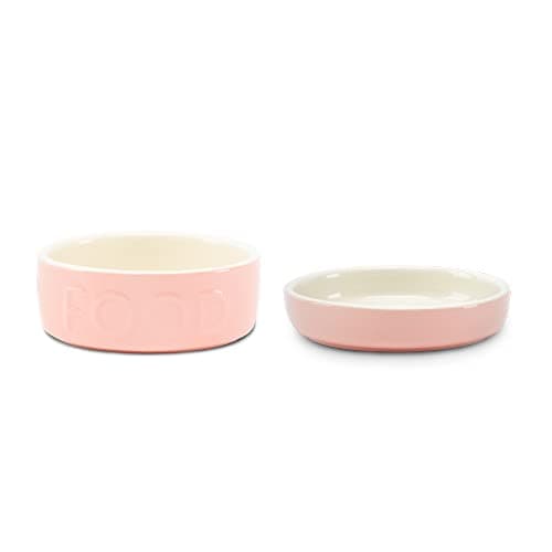 Image of Scruffs Classic 2 Piece Cat Food & Saucer Set - Pink