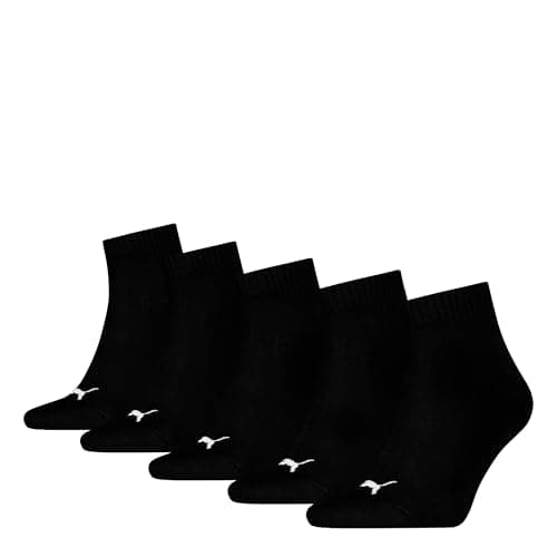 Image of PUMA Unisex Plain Quarter, Black New, 9-11 UK