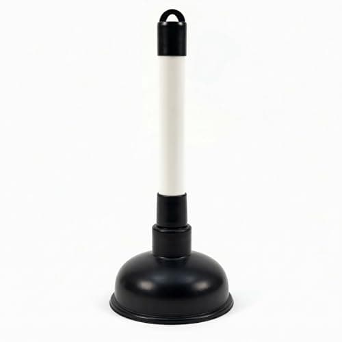 Image of Heavy Duty Drain Unblocker Sink Plunger, Compact Powerful Suction Tool for Kitchen Bathroom Shower Bathtub Toilet, Fast Clog Remover Opener 9 inch (225mm) Handle with Strong Rubber Cup 4 inch (100mm).