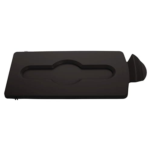 Image of Rubbermaid Commercial Products Slim Jim Recycling Station Brown Closed Lid 2007900