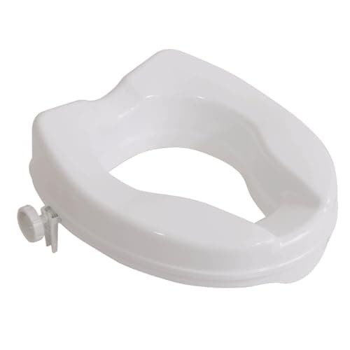 Image of Aidapt 50mm (2") Elevation Raised Comfortable Toilet Seat Easy Fit White