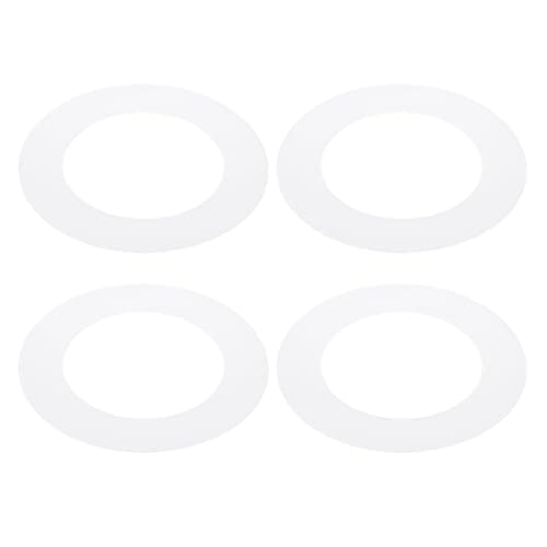 Image of PATIKIL 3.2" ID 4.9" OD Plastic Trim Ring, 4 Pcs Ceiling Light Goof Rings Matte Circular Light Cover Lighting Fixture for Ceiling Wall Recessed Can Downlights, Translucent Matte White