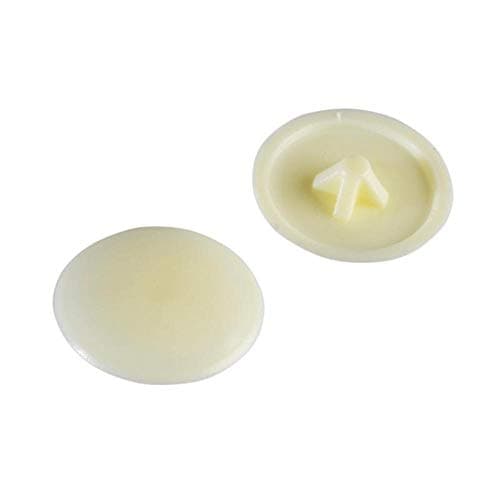 Image of ForgePack Pozi Compatible Cover Caps | No. 6-8's | Cream, Plastic | Pack 50