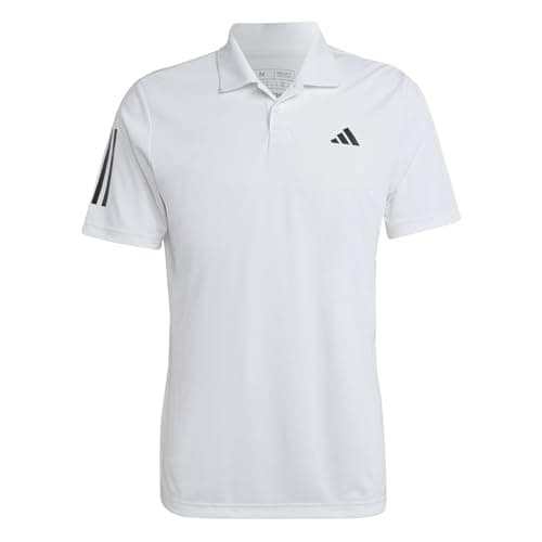 Image of adidas Mens Club 3 Stripe Polo Shirt White/Black L