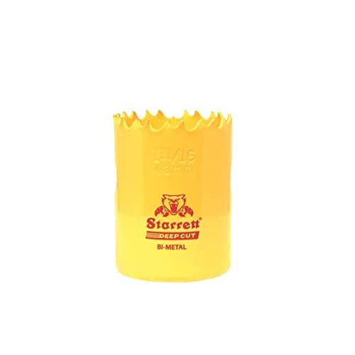 Image of Starrett Deep Cut Hole Saw - DCH1116 Heavy Duty Bi-Metal with Extra Cobalt HSS Teeth - For Metals Wood Cast Iron Fibreglass Plastic Materials - 43mm